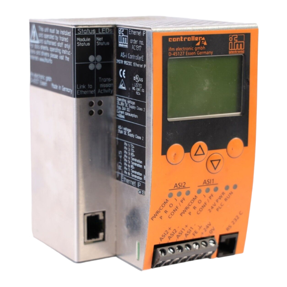 IFM Electronic ASinterface AC1307 Installation Instructions Manual