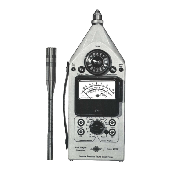 BRUEL & KJAER 2209 Instructions And Applications