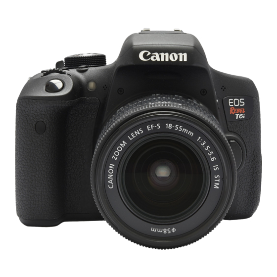 Canon T6i Basic Operating Instructions Manual