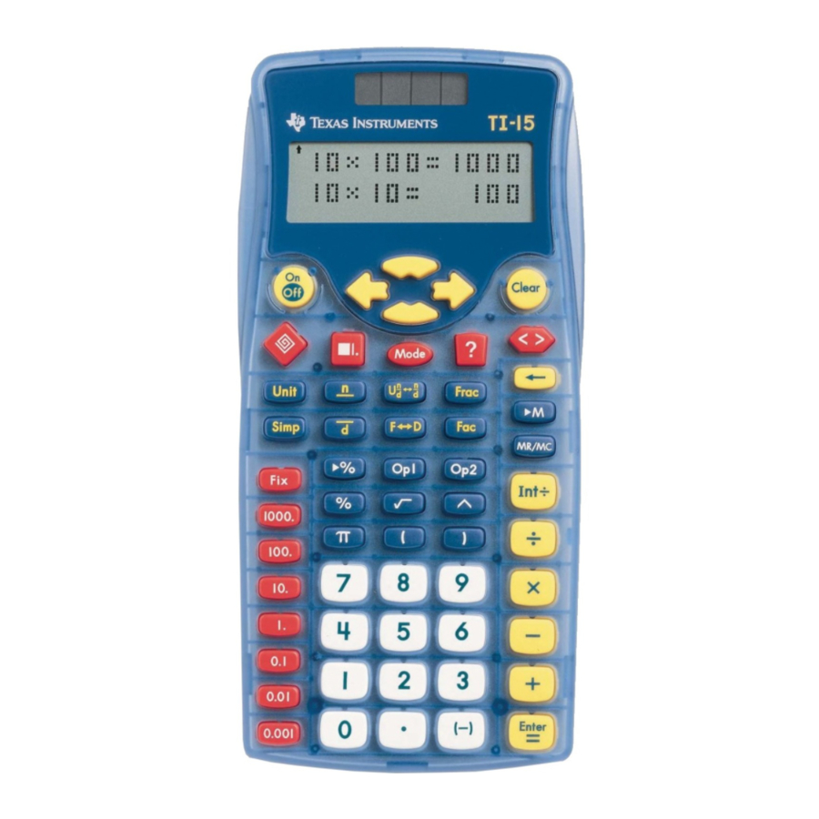 Texas Instruments TI-15 User Manual