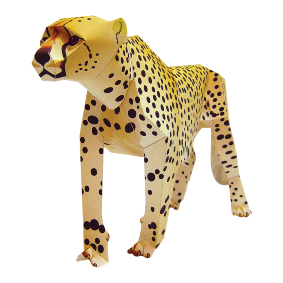 Canon Paper Craft Cheetah Assembly Instructions Manual