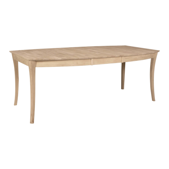 UNFINISHED FURNITURE OF WILMINGTON T4260XB ASSEMBLY INSTRUCTIONS