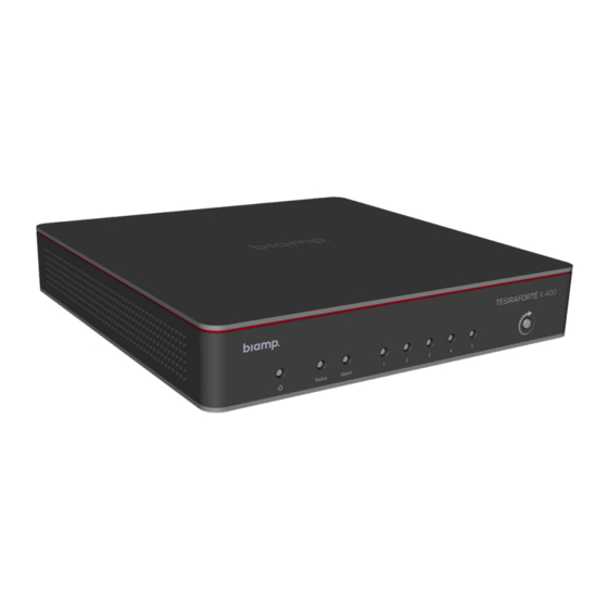 BIAMP TESIRAFORTE X 400 INSTALLATION & OPERATION MANUAL Pdf Download