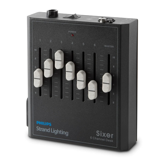 PHILIPS STRAND LIGHTING SIXER INSTALLATION & USER MANUAL Pdf Download