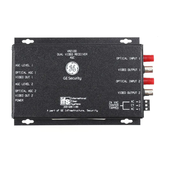 Interlogix VR2100 Installation & Operation Instructions