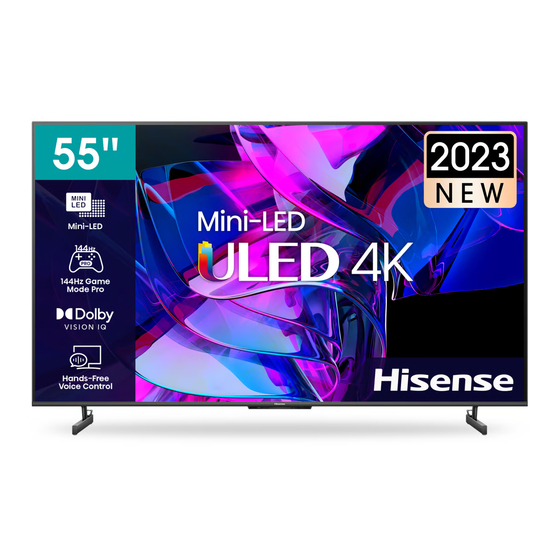 Hisense U7 Series Quick Setup Manual