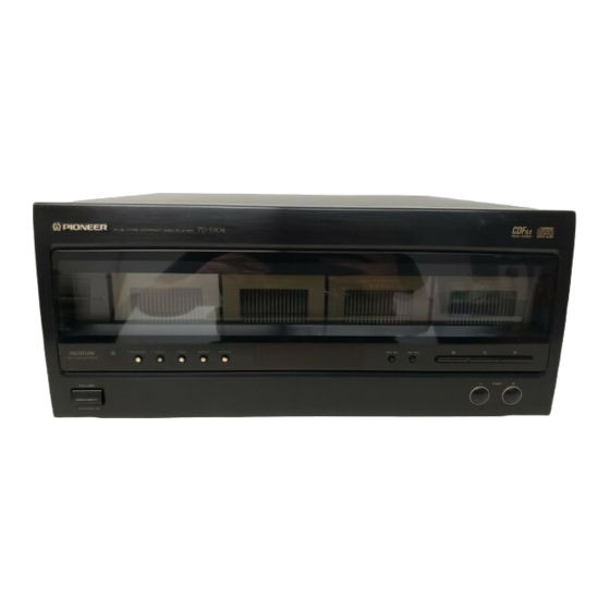 Pioneer PD-F904 Operating Instructions Manual