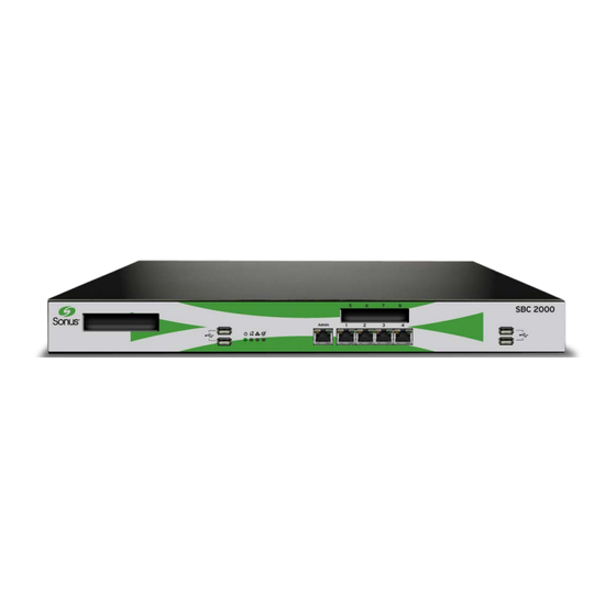 Sonus SBC 2000 Quick Install Manual