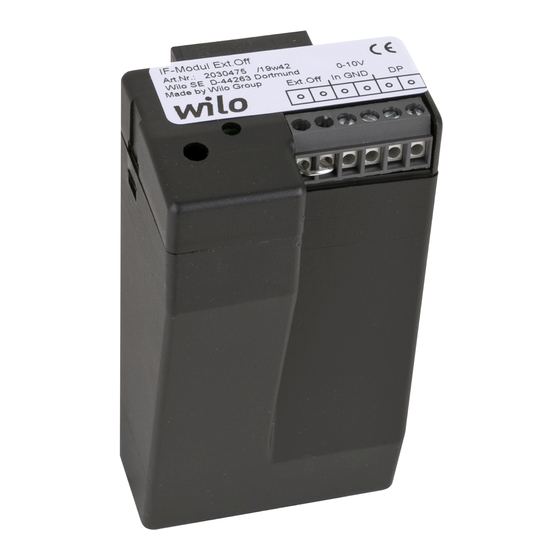 Wilo IF-Module Stratos Installation And Operating Instructions Manual