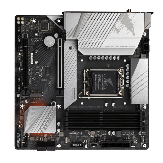 GIGABYTE B660M AORUS PRO AX USER MANUAL Pdf Download | ManualsLib