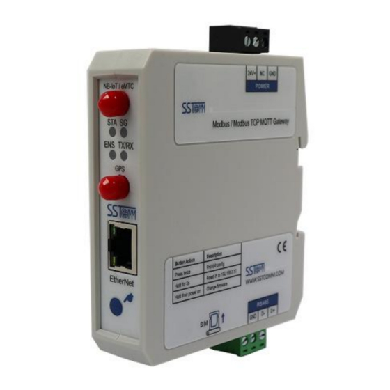 SST Automation GT100-MQ-IE Modbus Gateway Manuals