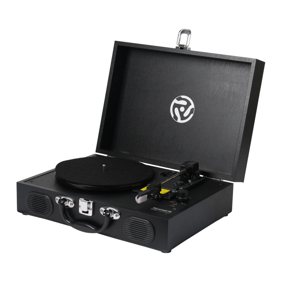 Numark PT01 Touring - Suitcase Turntable Manual