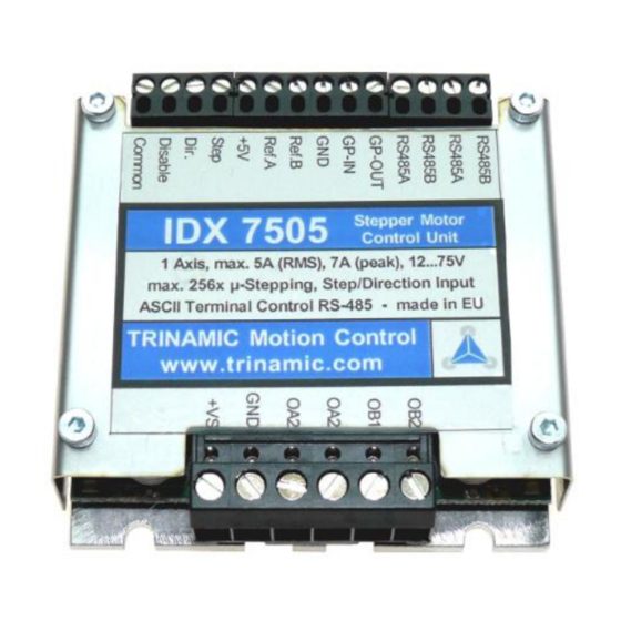 Trinamic IDX Manual