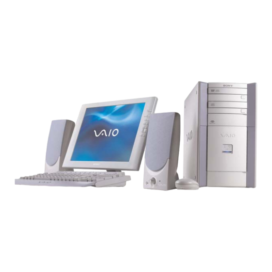 Sony VAIO Digital Studio PCV-RX755 Manuals