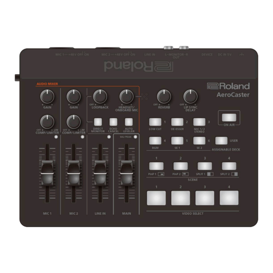 ROLAND AEROCASTER VRC01 OWNER'S MANUAL Pdf Download ManualsLib