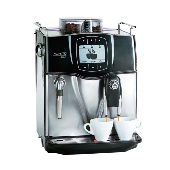 SAECO INCANTO SIRIUS OPERATING INSTRUCTIONS MANUAL Pdf Download