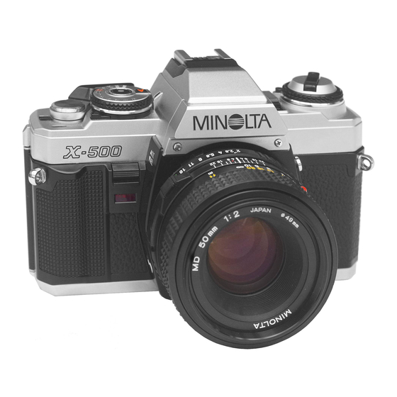 MINOLTA X-500 MANUAL Pdf Download | ManualsLib