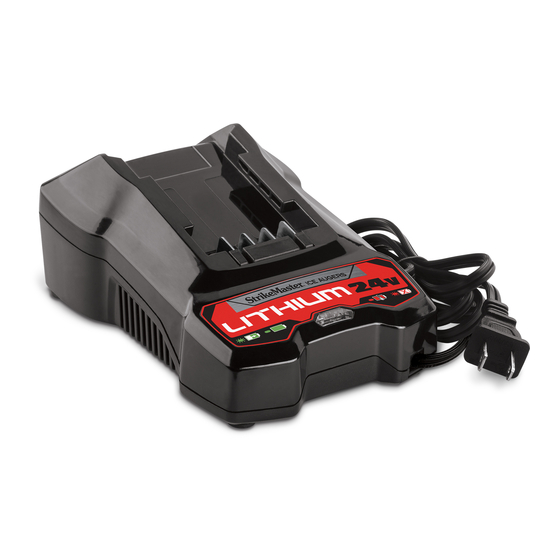 STRIKEMASTER LITHIUM 24V BATTERY CHARGING BASE QUICK START MANUAL Pdf
