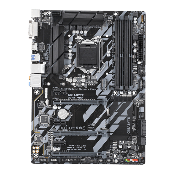 Gigabyte Z370 HD3 User Manual