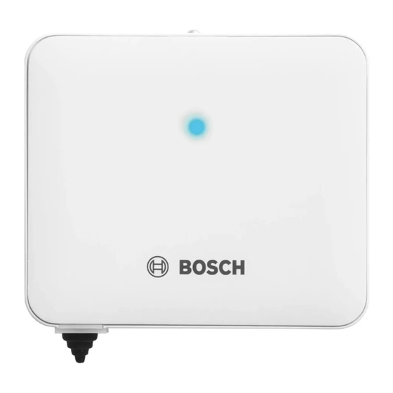 Bosch EasyControl Adapter Installation And Operating Manual