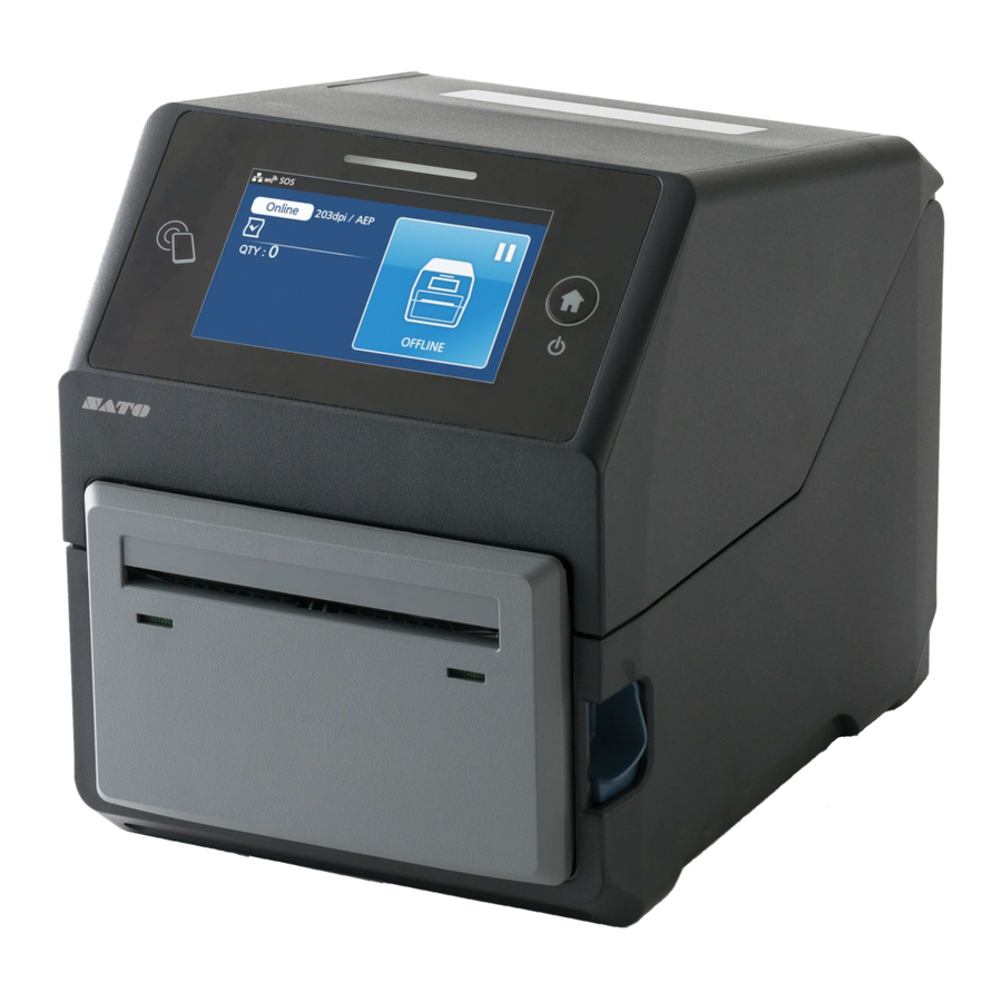 SATO CT4-LX1 - Barcode Printer Quick Guide