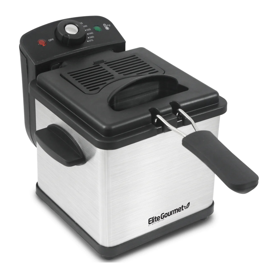 Elite Gourmet EDF1607 - 1.6 Qt. Electric Immersion Deep Fryer with Lid ...