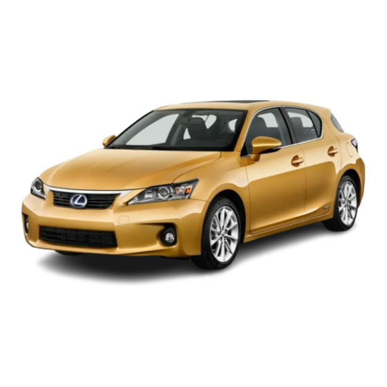Lexus CT200h Operating Manual
