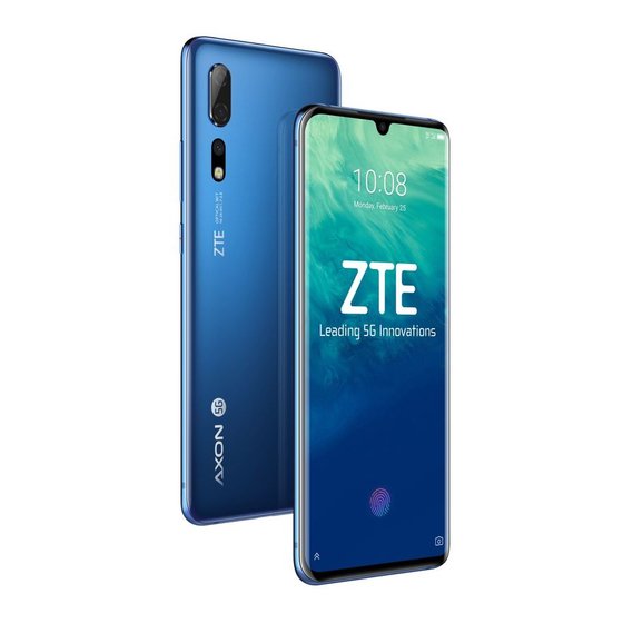 Zte AXON 10 PRO Quick Start Manual