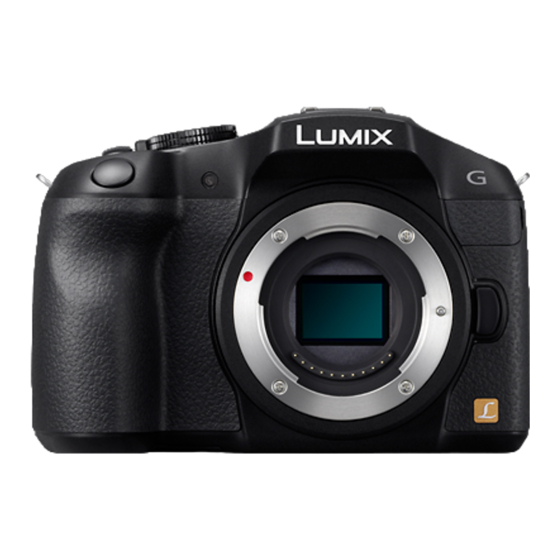 Panasonic LUMIX DMC-G6GN Operating Instructions For Advanced Features