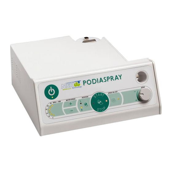 User Manuals: NSK PODIASPRAY PD30 Spray Device