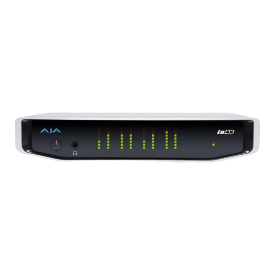 AJA io 4k Installation And Operation Manual