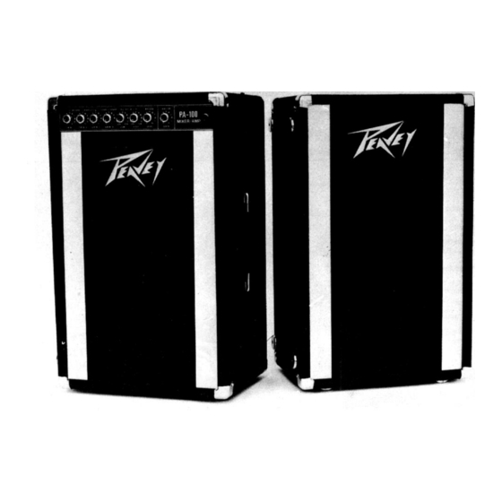 Peavey PA 100 Operating Manual