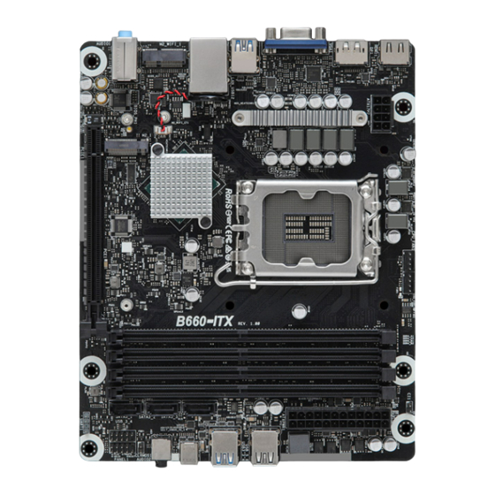 ASROCK B660-ITX USER MANUAL Pdf Download | ManualsLib