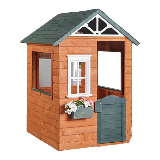 SPORTSPOWER PERSONALISED WOODEN PLAYHOUSE ASSEMBLY & USER INSTRUCTIONS