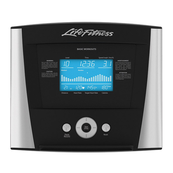 Life Fitness Basic Workouts Console User Manual