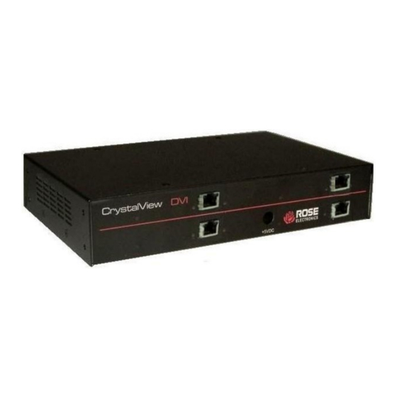 Rose electronics CrystalView DVI Quad Installation And Operator's Manual