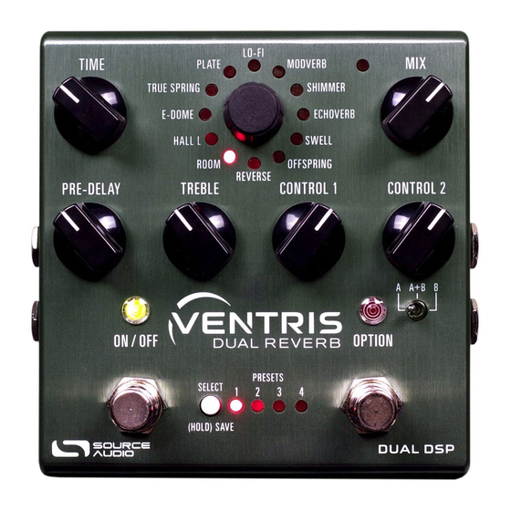 Source Audio Ventris Dual Reverb User Manual