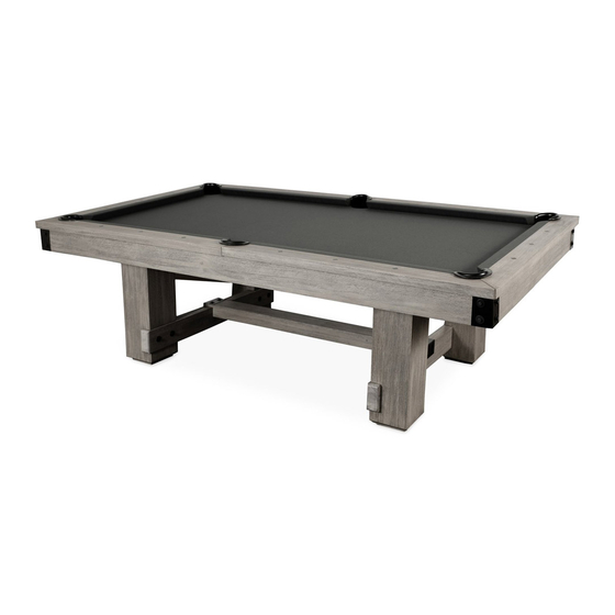 Presidential Billiards SILVERTON Installation Instructions