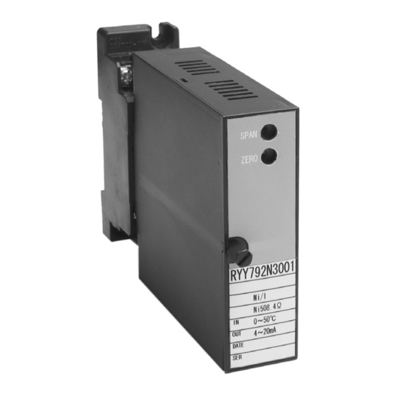 Azbil RYY792 Series Specifications And Instructions