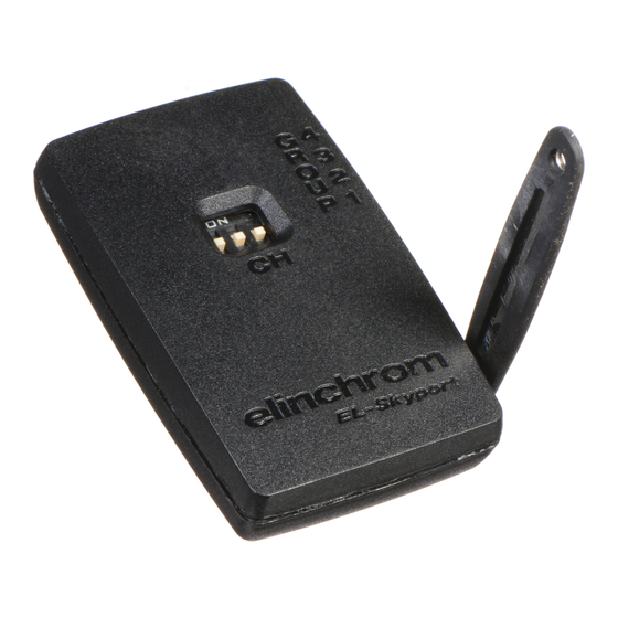 Elinchrom EL-Skyport Transceiver RX Instructions For Use Manual