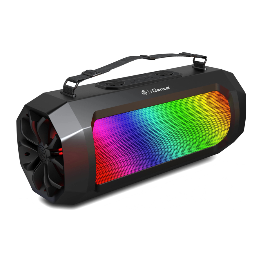 iDance Cyclone 1000 - Portable Sound and Light Bluetooth Party System Manual