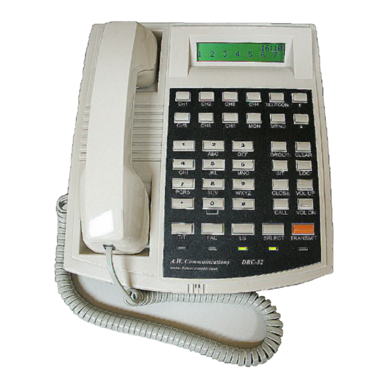A.W. Communication Systems DRC-32 User Instruction Manual