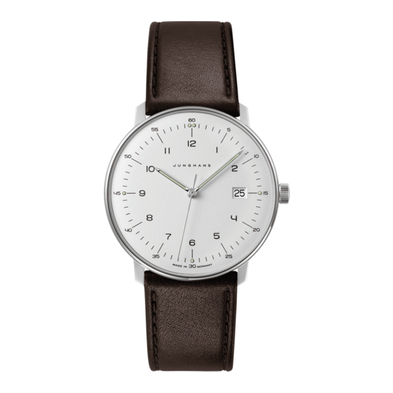 JUNGHANS MAX BILL 800.1 MANUAL Pdf Download ManualsLib