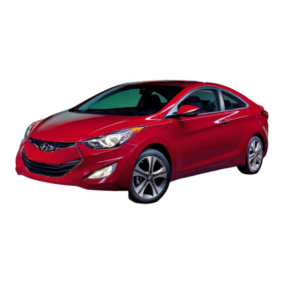 Hyundai 2013 ELANTRA COUPE Quick Reference Manual