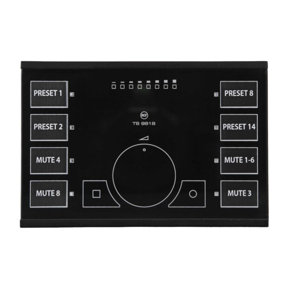 RCF TS 9918 User Manual