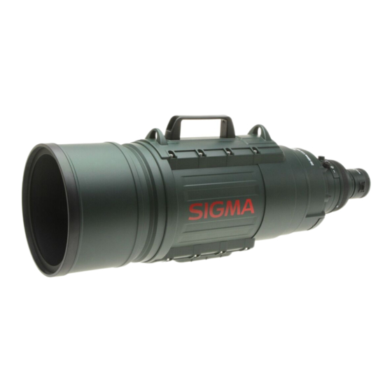 Sigma APO 200-500mm F2.8/400-1000mm F5.6 EX DG Instructions