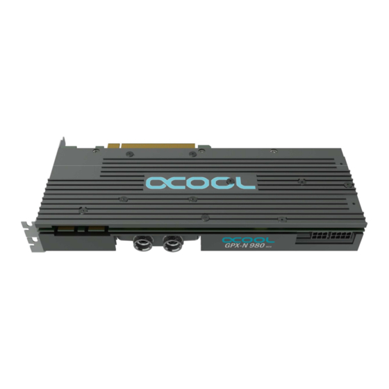 Alphacool GPX-N 980-M06 Instruction Manual