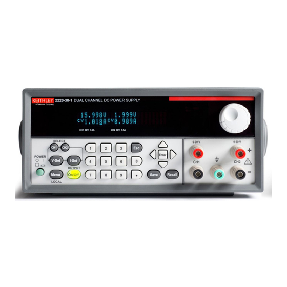 Tektronix KEITHLEY 2200 Series Programming Reference Manual