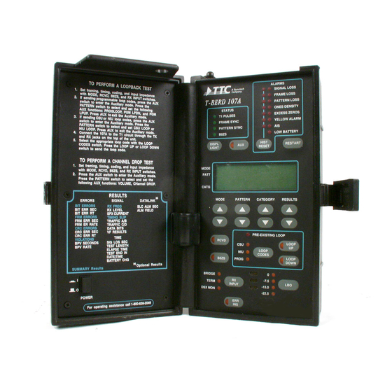 TTC T-BERD 107A Manuals