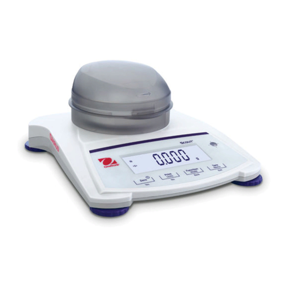 OHAUS Scout SJX323 Quick Start Manual